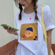 Women's Loose And Slim Cartoon Print Short Sleeve T-shirt