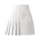 Women's Pleated Skirt High Waist Zipper Half-length