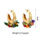 Fashion Personality Earrings Inlaid Colorful Stone Jewelry