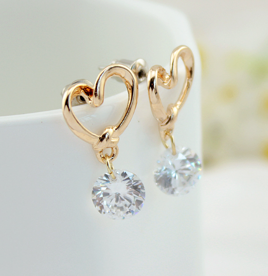 Korean Fashion Temperament Jewelry Love Earrings Earrings