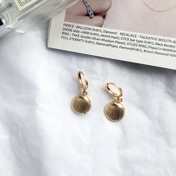 Fashion Jewelry Alloy Shell Earrings