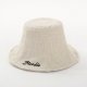 Korea Solid Color Cotton Fisherman Hat Embroidery Letter Wide Along The Basin   Casual Sun Hat