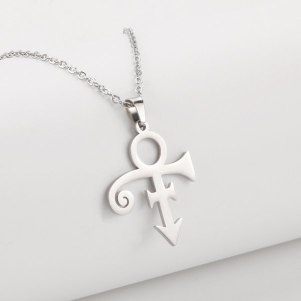 Stainless Steel Symbol Vintage Simple Pendant Necklace