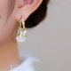 Fashion jewelry Opal Ginkgo Leaf Ear Clip Fashion Temperament